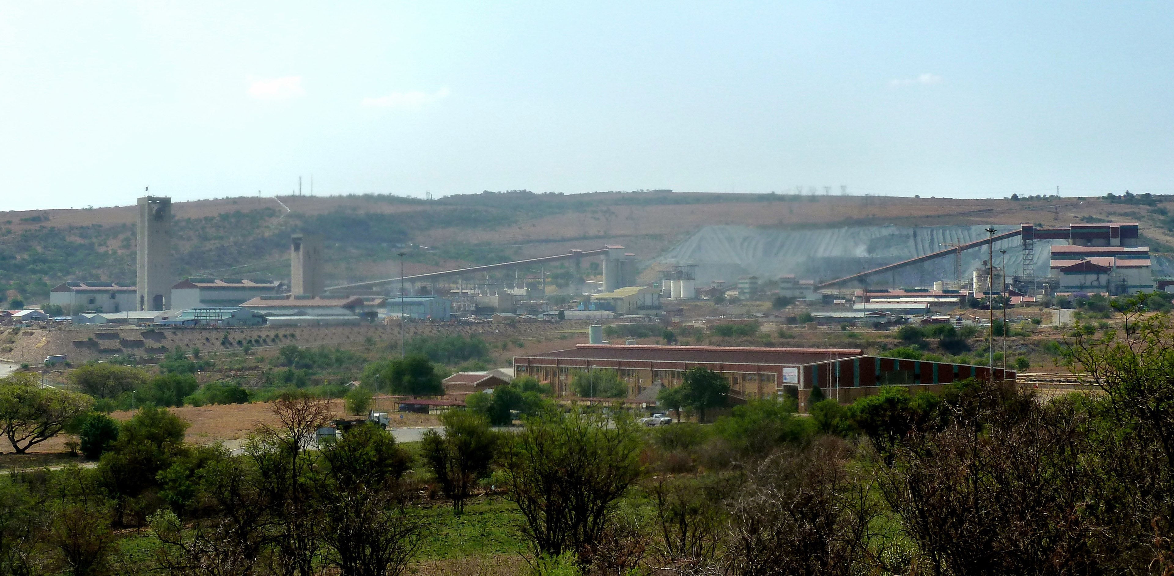 Exterior shot of a mine in a rural area