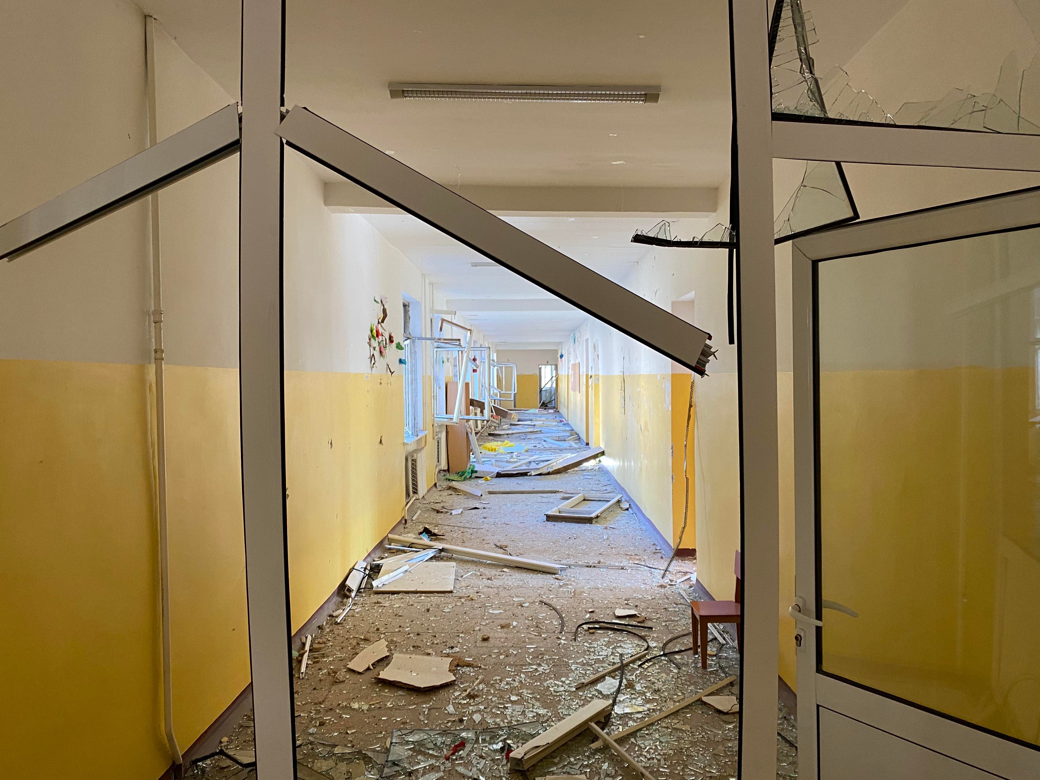 A hallway inside Stepanakert’s School Number 10