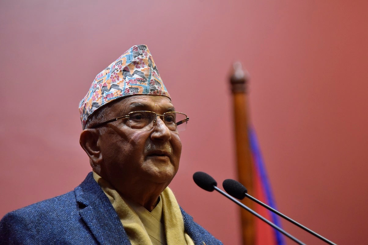 Prime Minister of Nepal KP Sharma Oli, January 10, 2021. 