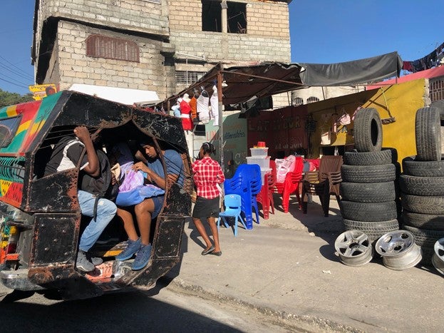 Une rue de Port-au-Prince, en décembre 2021.