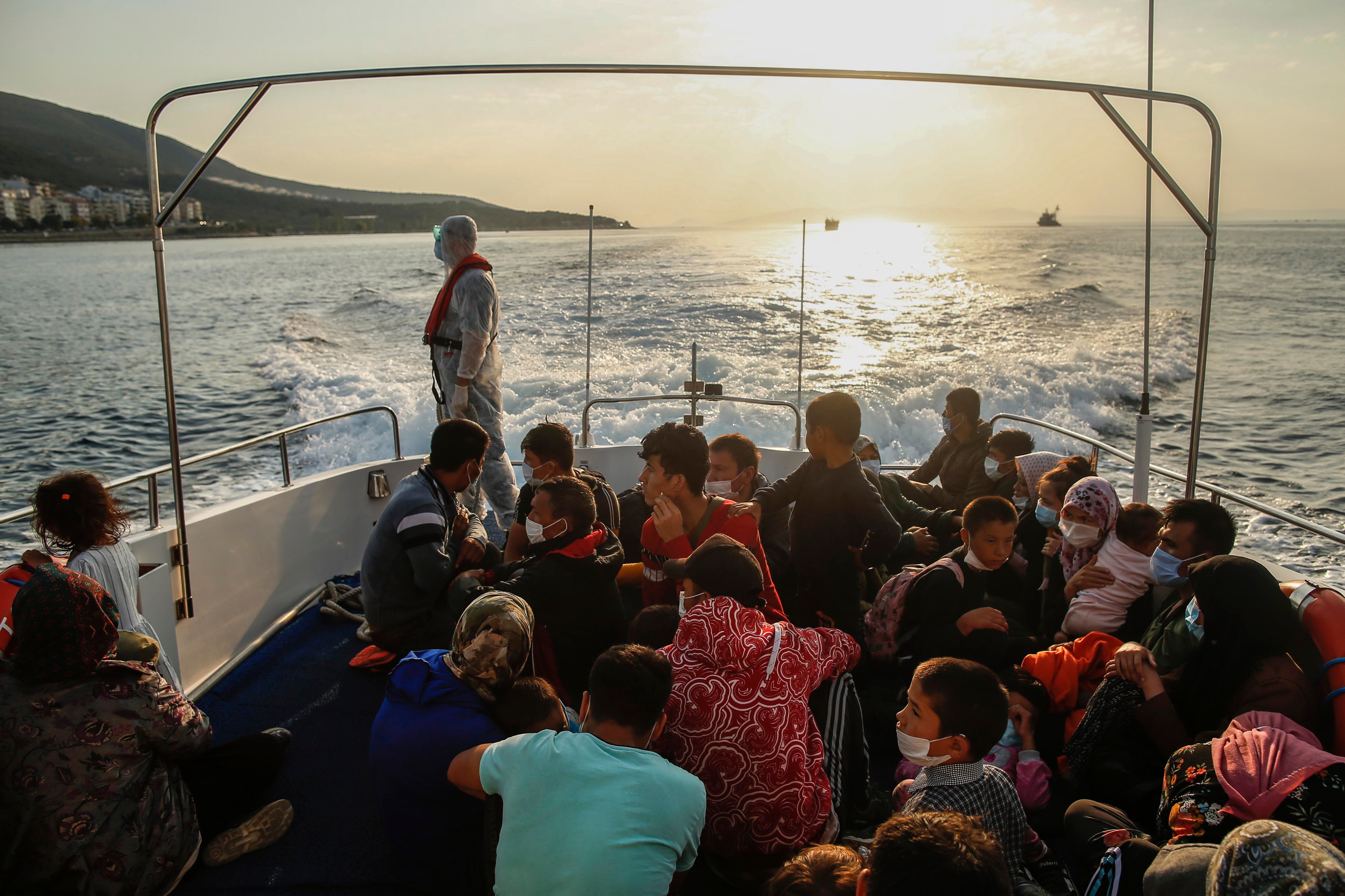 People seated on a boat