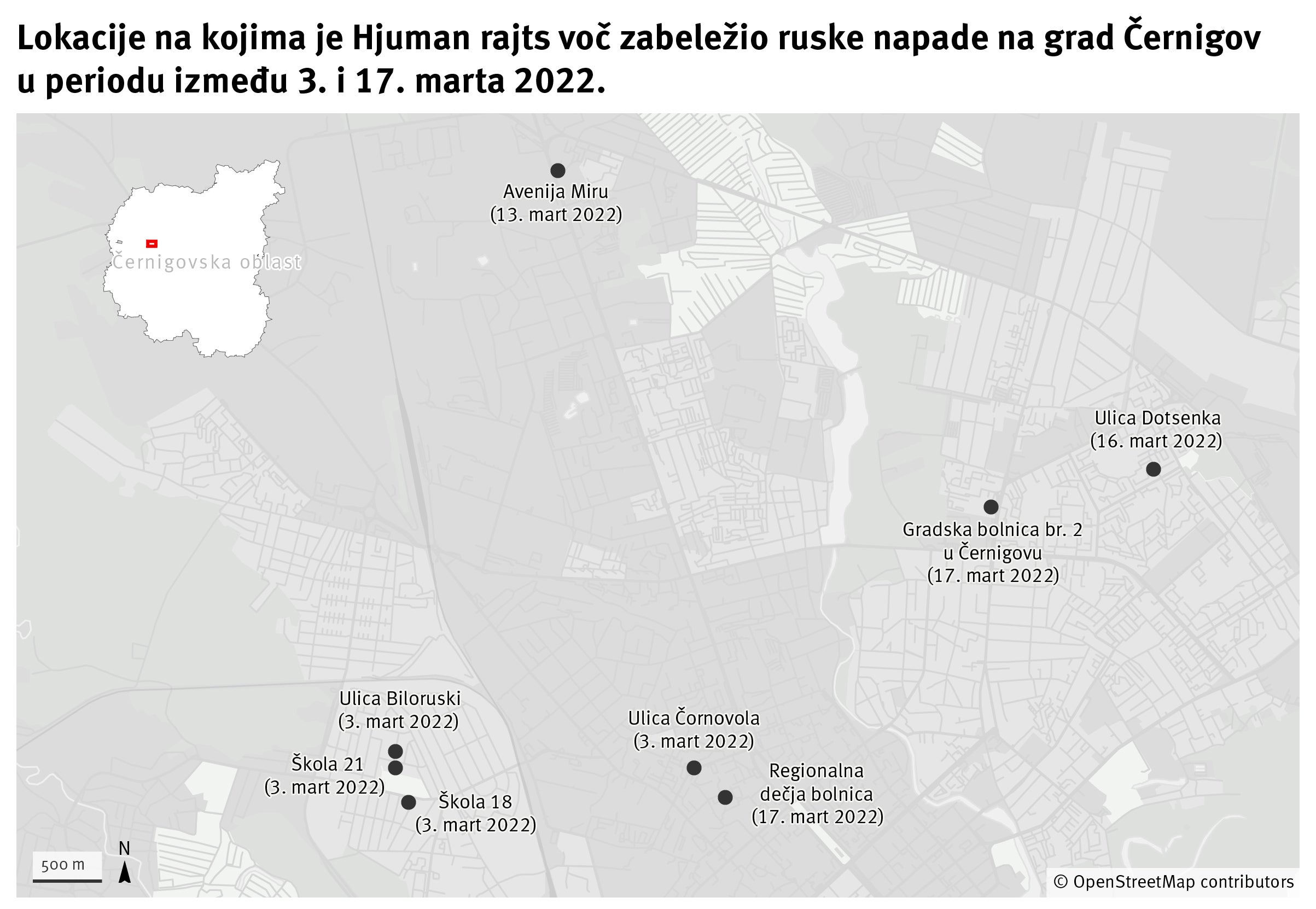map of Chernihiv