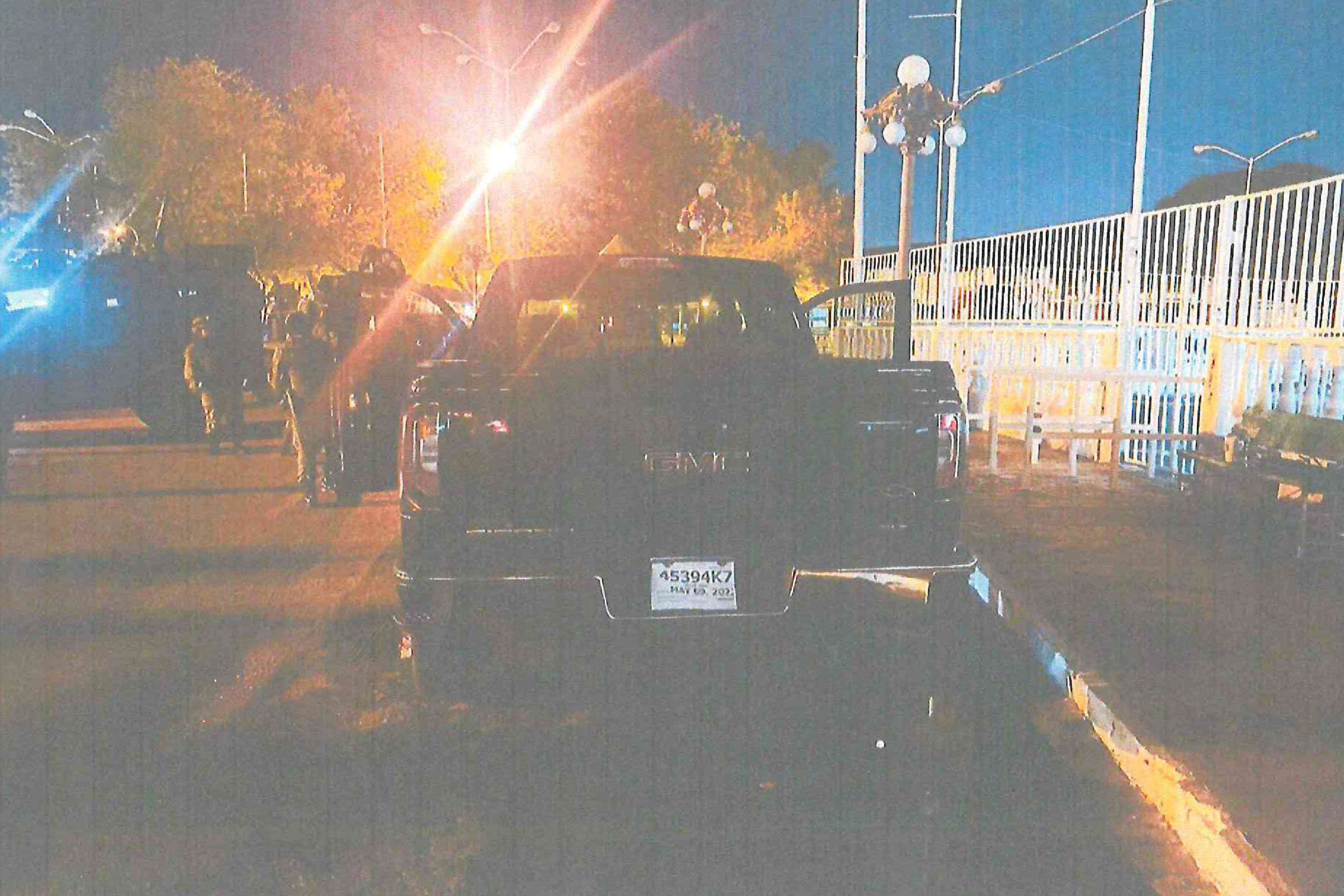 Black pickup truck 