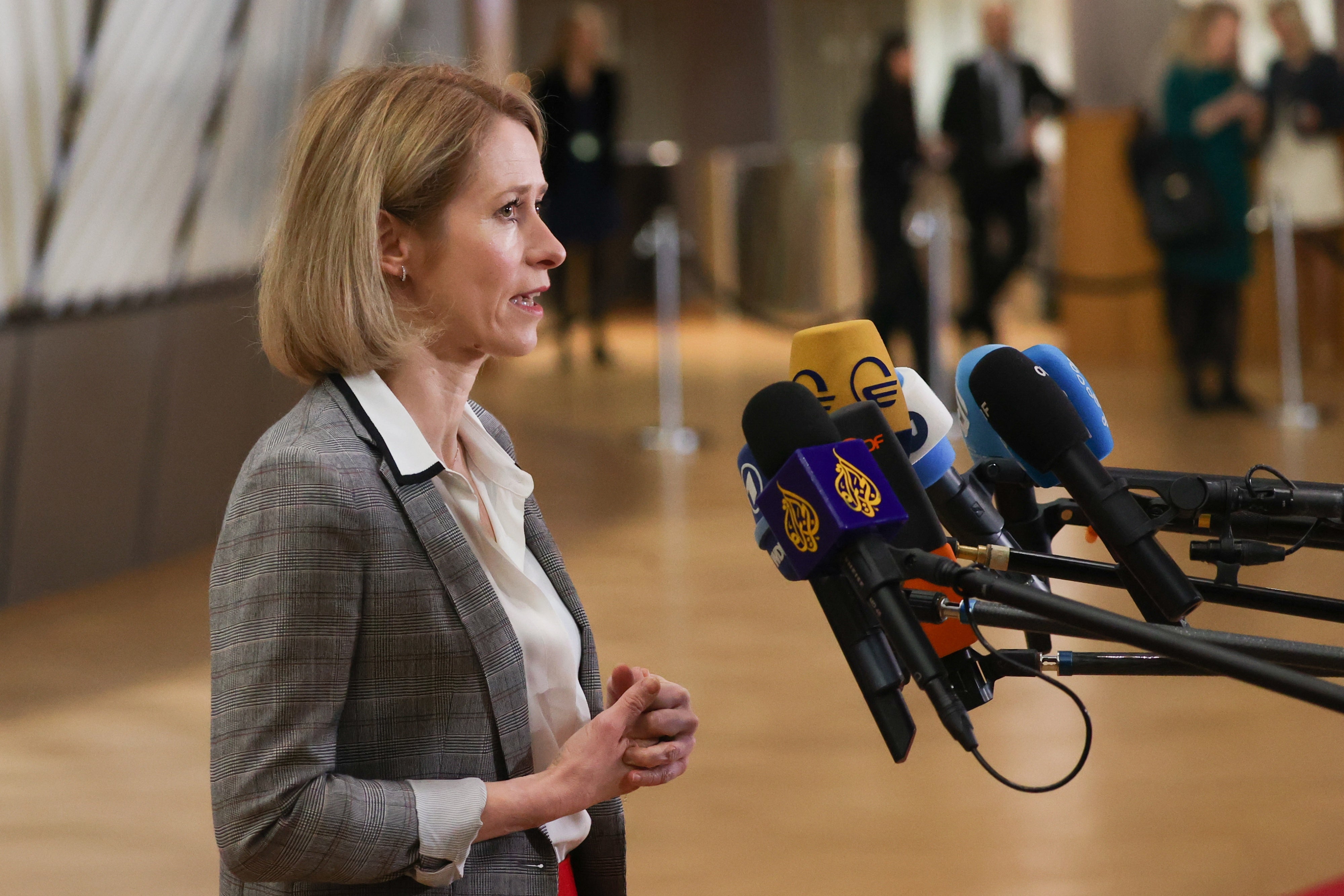 Kaja Kallas, High Representative of the EU for Foreign Affairs and Security Policy, speaking in Brussels, Belgium, December 16, 2024.