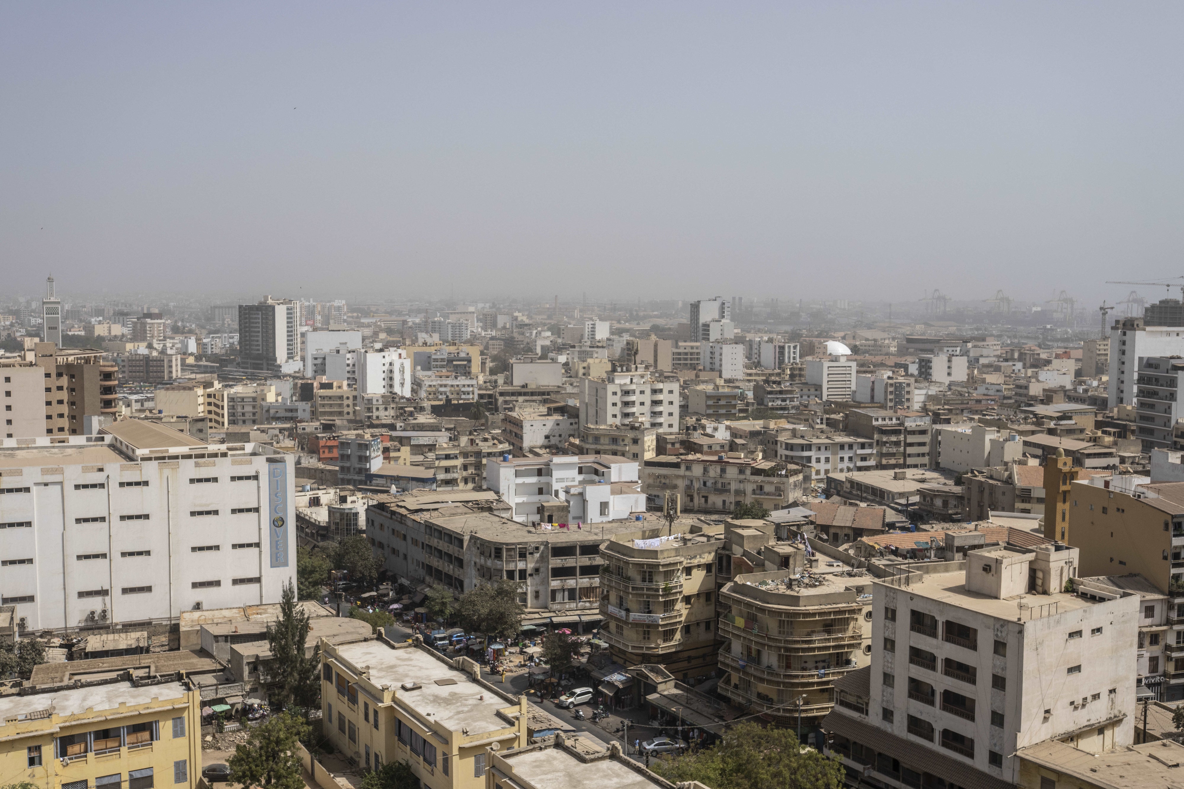 Vue aérienne de Dakar, la capitale du Sénégal, le 21 mars 2024. 