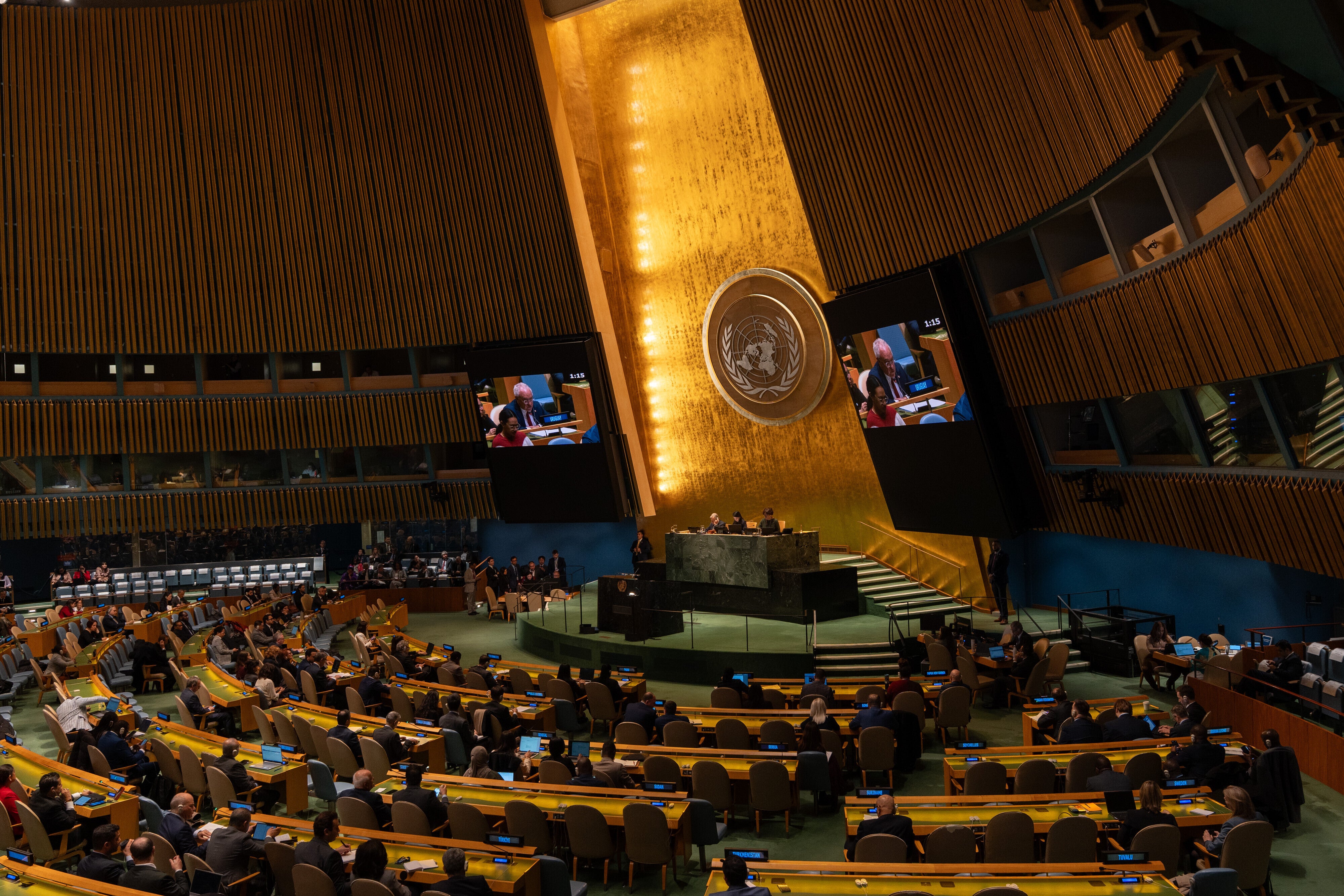 The United Nations General Assembly at UN Headquarters in New York City, January 15, 2026.