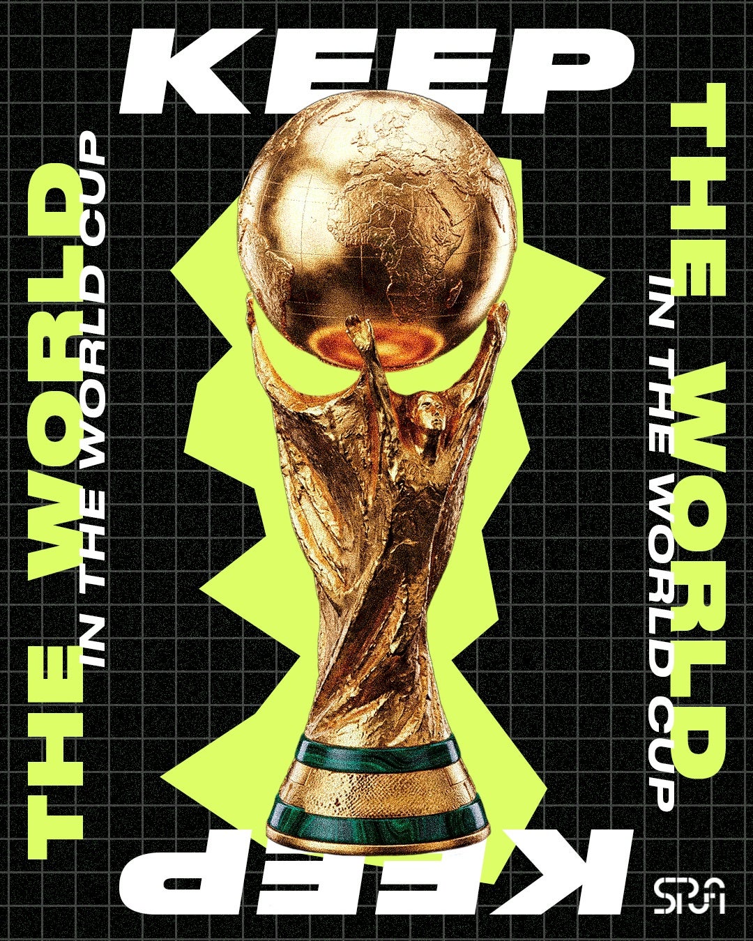 Visual where the world globe is being removed from the cup