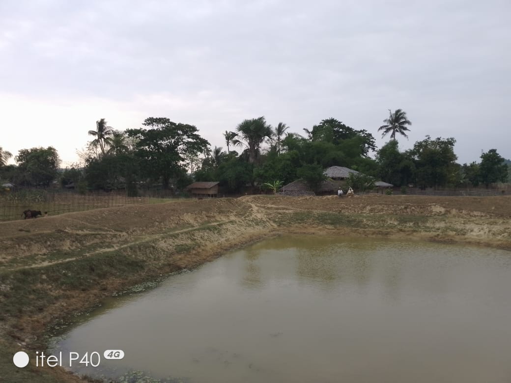 Photograph of Fatailla Para hamlet in Hoyyar Siri village, with the mosque visible on the right