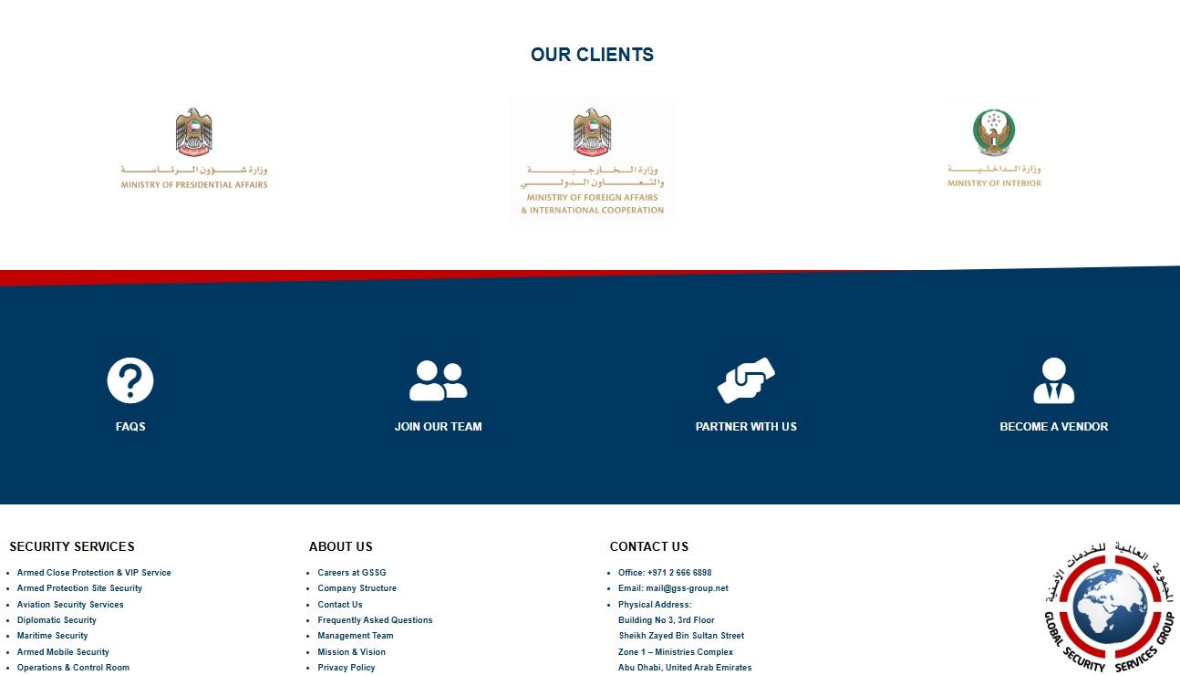 website screenshot