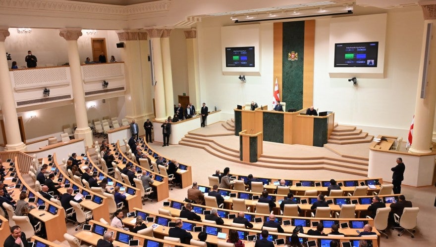 The Parliament plenary session in Tbilisi, Georgia, December 17, 2025. 