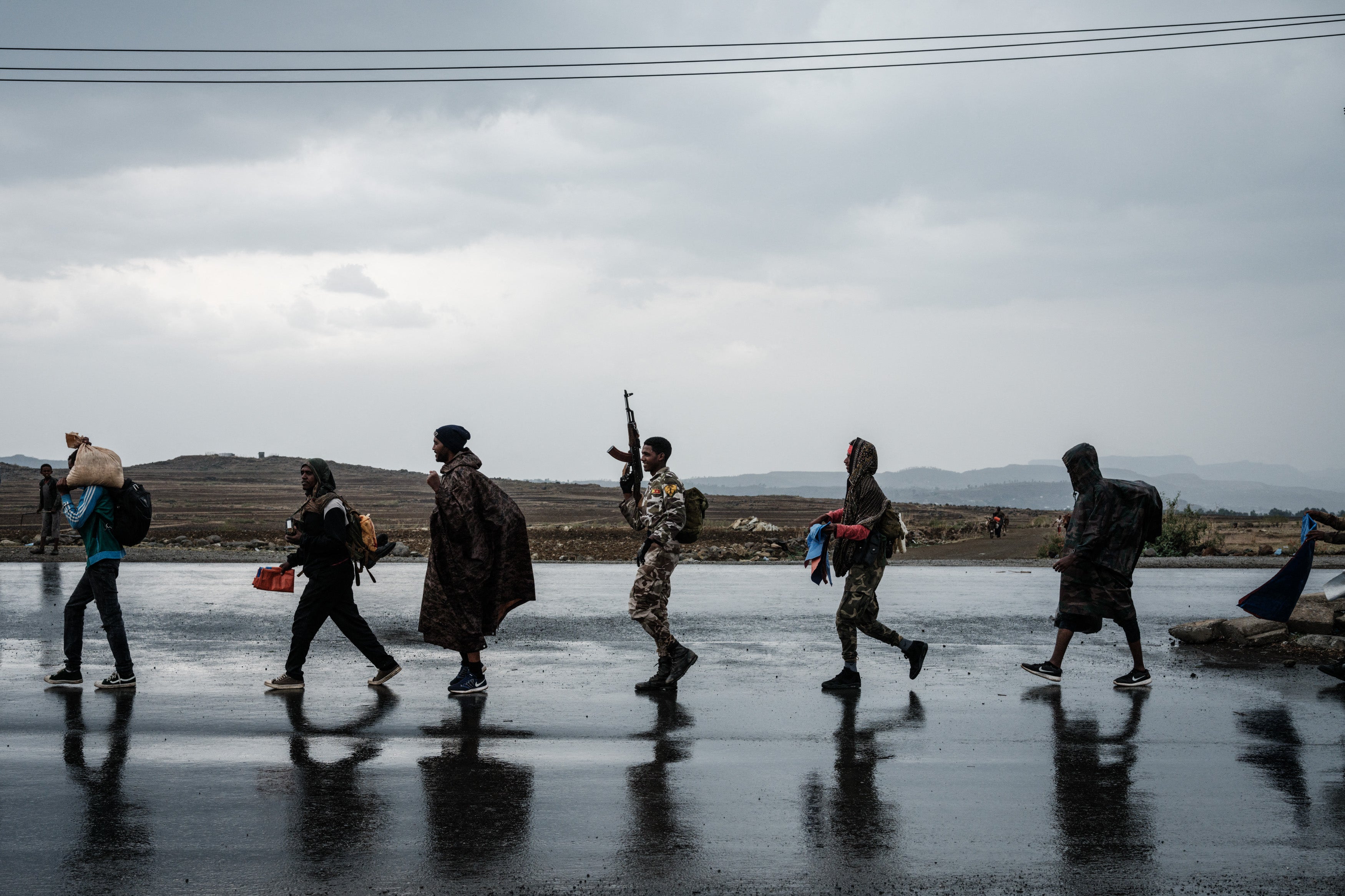 Tigray People's Liberation Front (TPLF) fighters in Mekele, Tigray region, Ethiopia, June 30, 2021. 