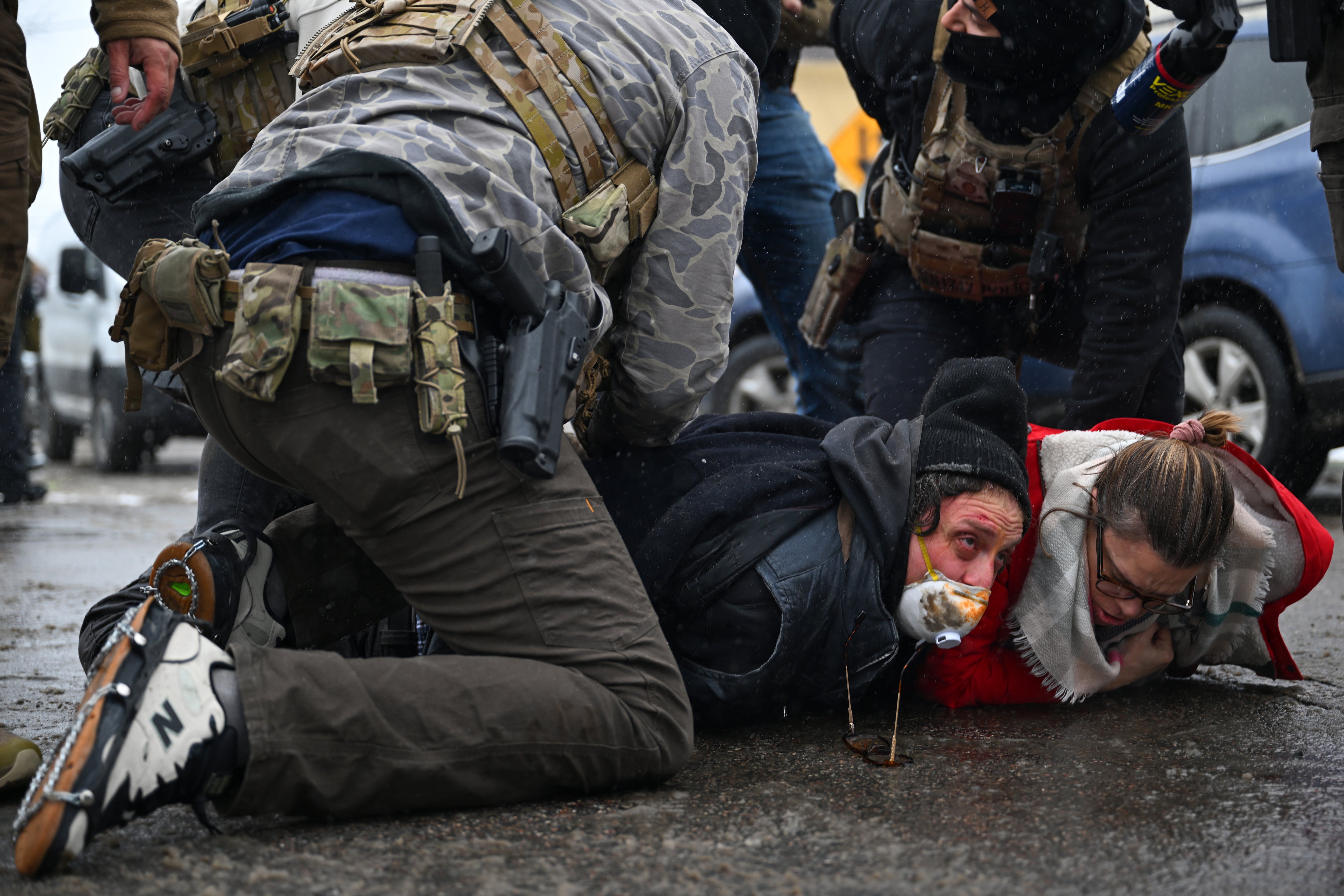 US Border Patrol agents detain bystanders