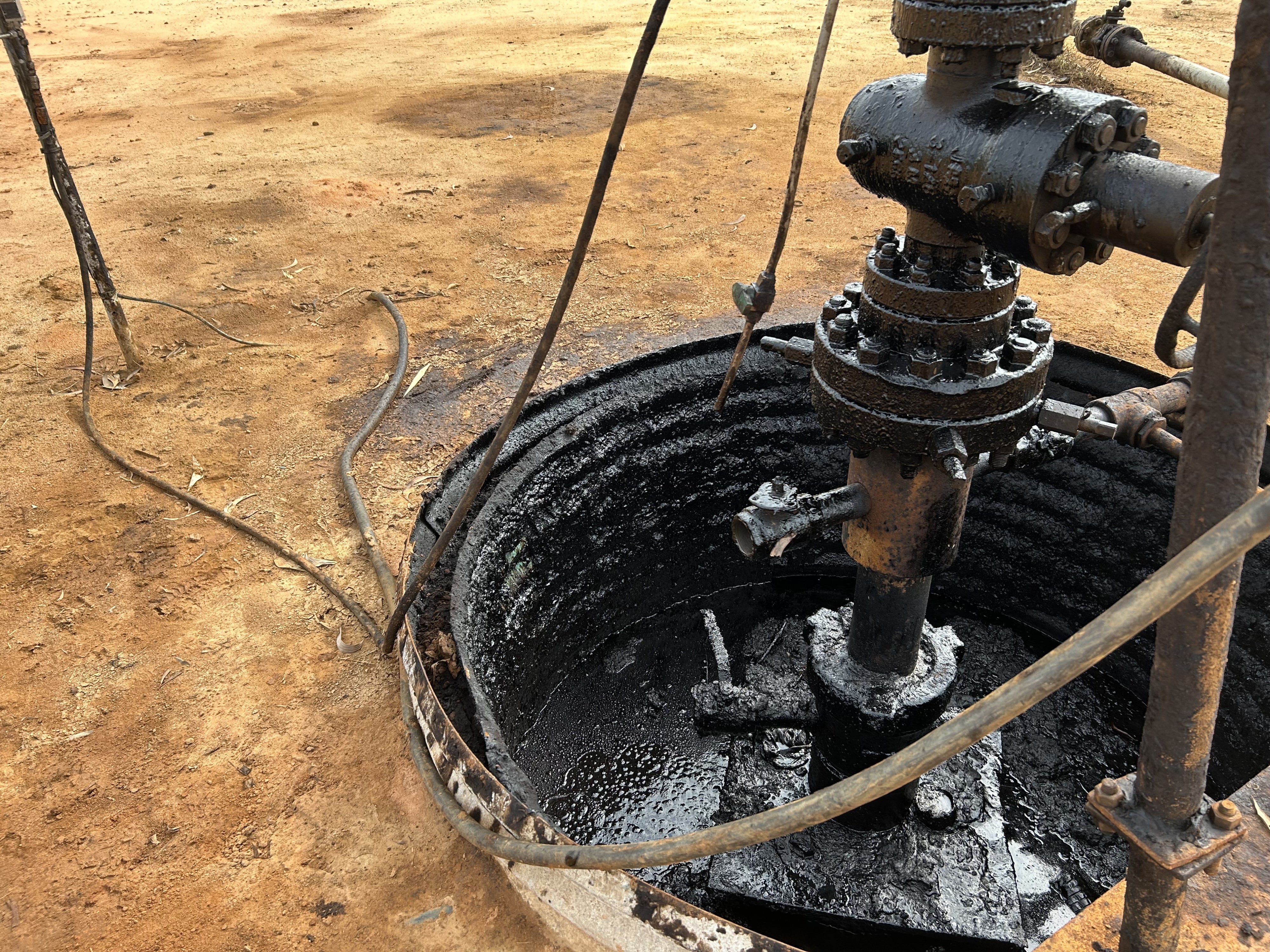 Puits de pétrole près de Tshiende, en République démocratique du Congo.