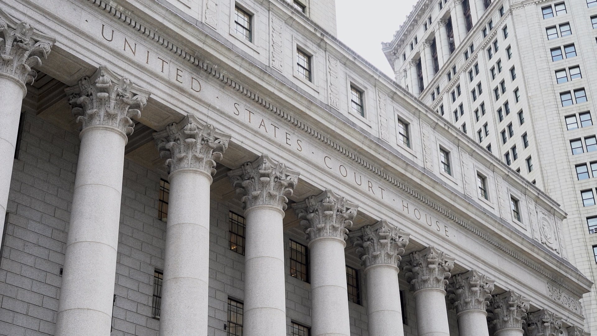 Das Thurgood-Marshall-Bundesgericht in Lower Manhattan, New York City.