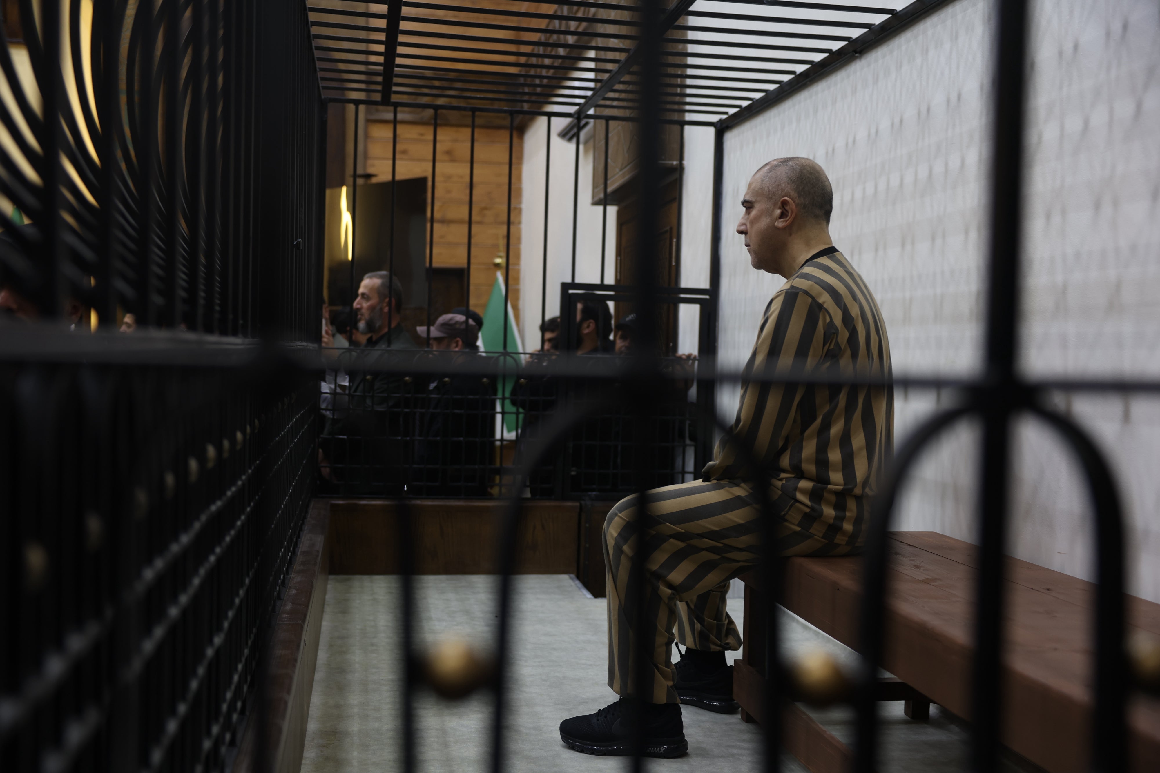 Atef Najib during a trial session at the Palace of Justice in Damascus, Syria, April 26, 2026.