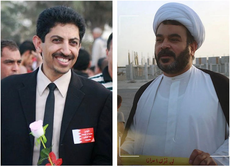 Abdulhadi al-Khawaja (till vänster) och Mohamed Habib al-Muqdad