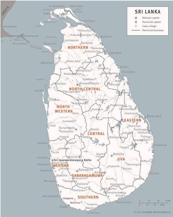 map of sri lanka