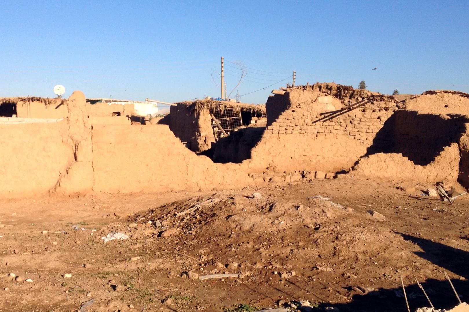 Destruction by bulldozers in Idris Hindiya Qadima. 