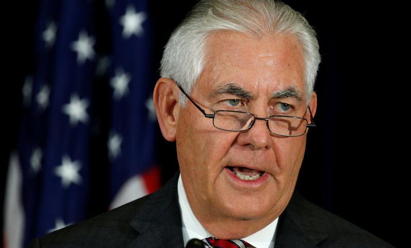United States Secretary of State Rex Tillerson speaks during a press conference at the State Department in Washington, U.S. June 21, 2017.