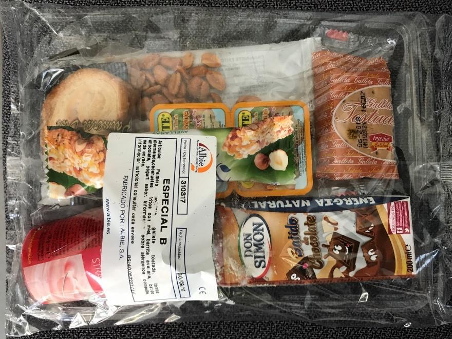 Pre-packaged food kits given to people who have arrived by sea at the police detention facility at the Almería port.