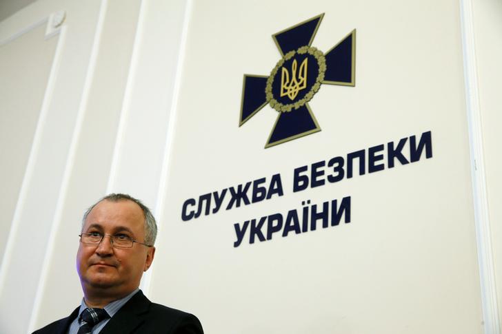 乌克兰国家安全局（SBU）首脑格里察克（Vasily Gritsak）在基辅出席新闻发布会，乌克兰，2016年6月6日。