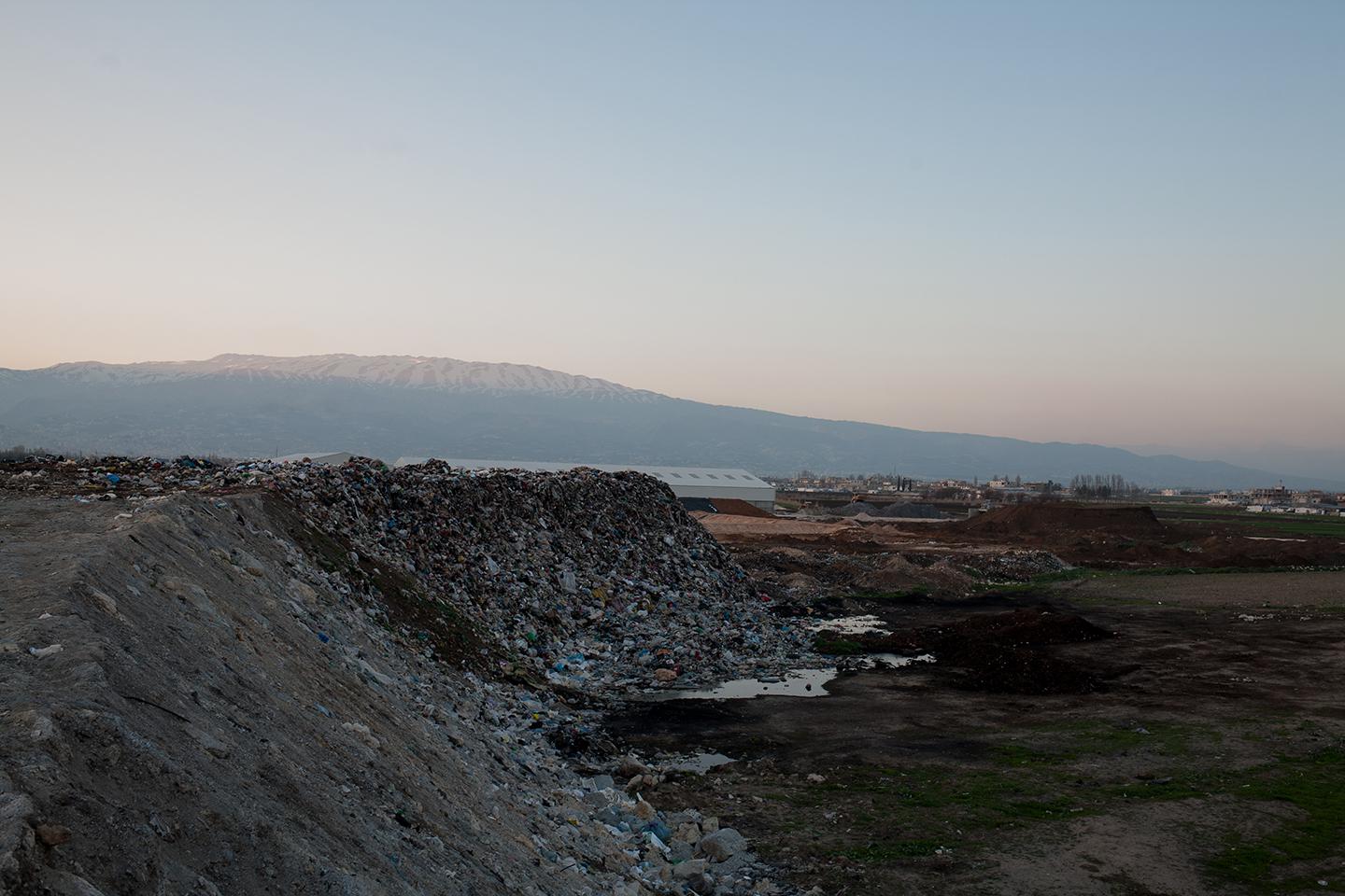 An open dump in Bar Elias, where nearby residents said burning has taken place for years.