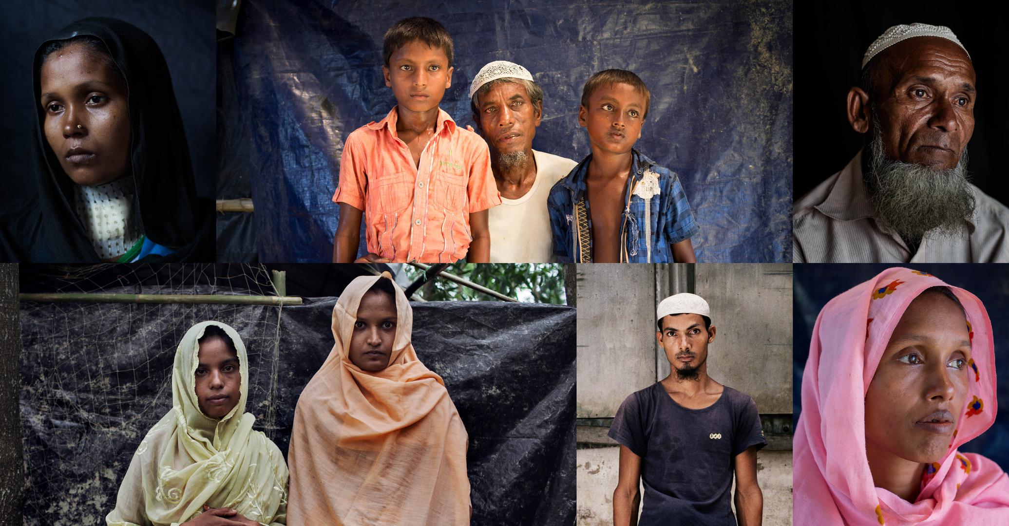 Überlebende des Tula Toli-Massakers in Rakhaing-Staat, Burma. 
