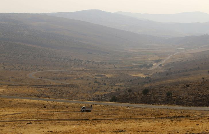 صورة عامة لجبل سنجار في شمال العراق، 13 أغسطس/آب 2014. © 2014 رويترز