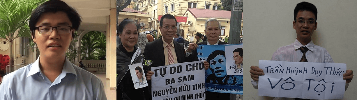 Atas (Kiri ke kanan): Le Thu Ha, Nguyen Bac Truyen, dan Nguyen Trung Ton Bawah (Kiri ke kanan): Nguyen Van Dai, Truong Minh Duc, and Pham Van Troi 