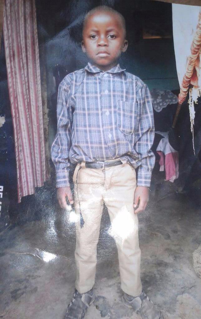 Gédéon Ntumba Kalala, 10, was killed by a stray bullet in Lubumbashi, Democratic Republic of Congo, on August 6, 2018.