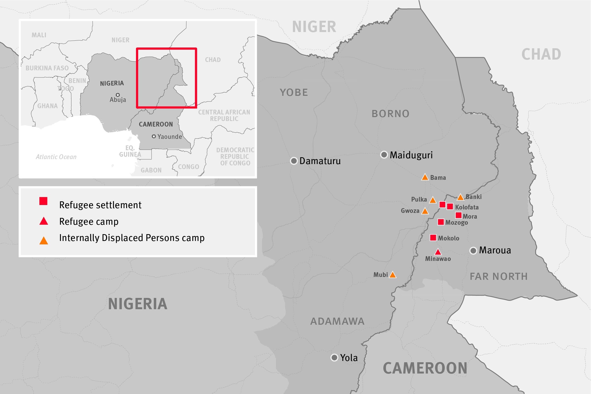 Map of Cameroon 