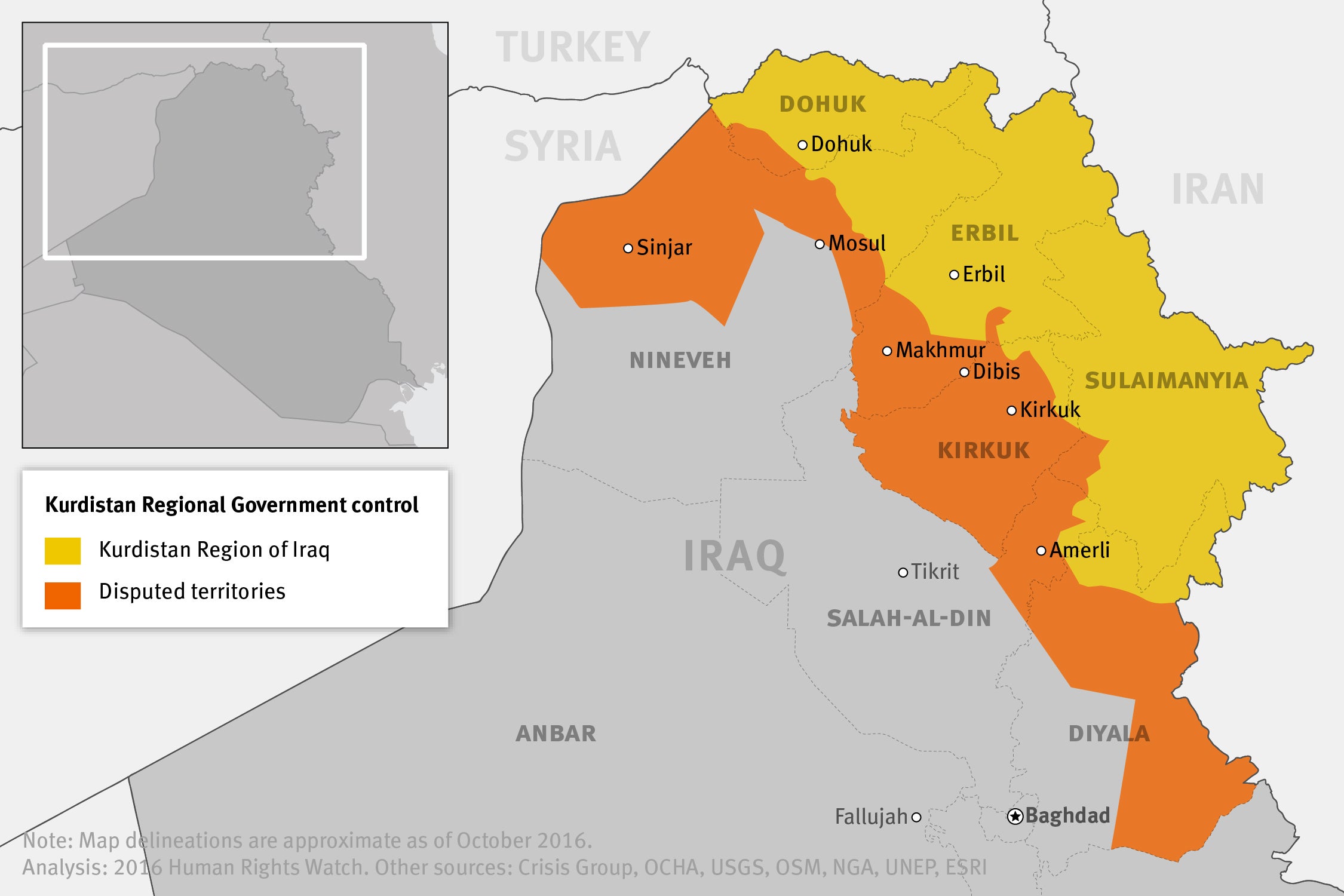 Map of Iraq 