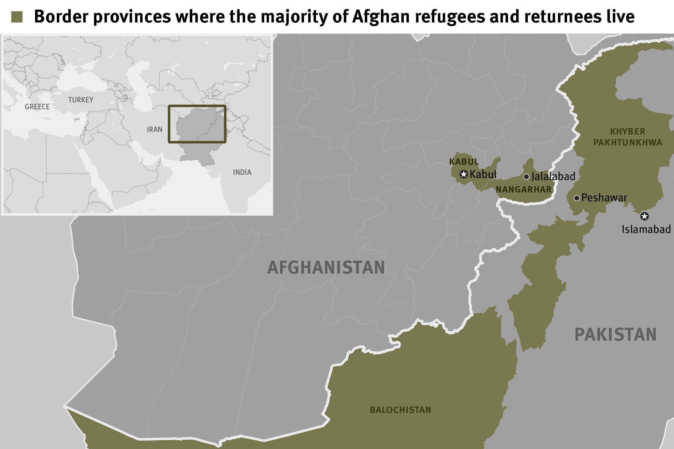 Map of Pakistan Border Provinces 