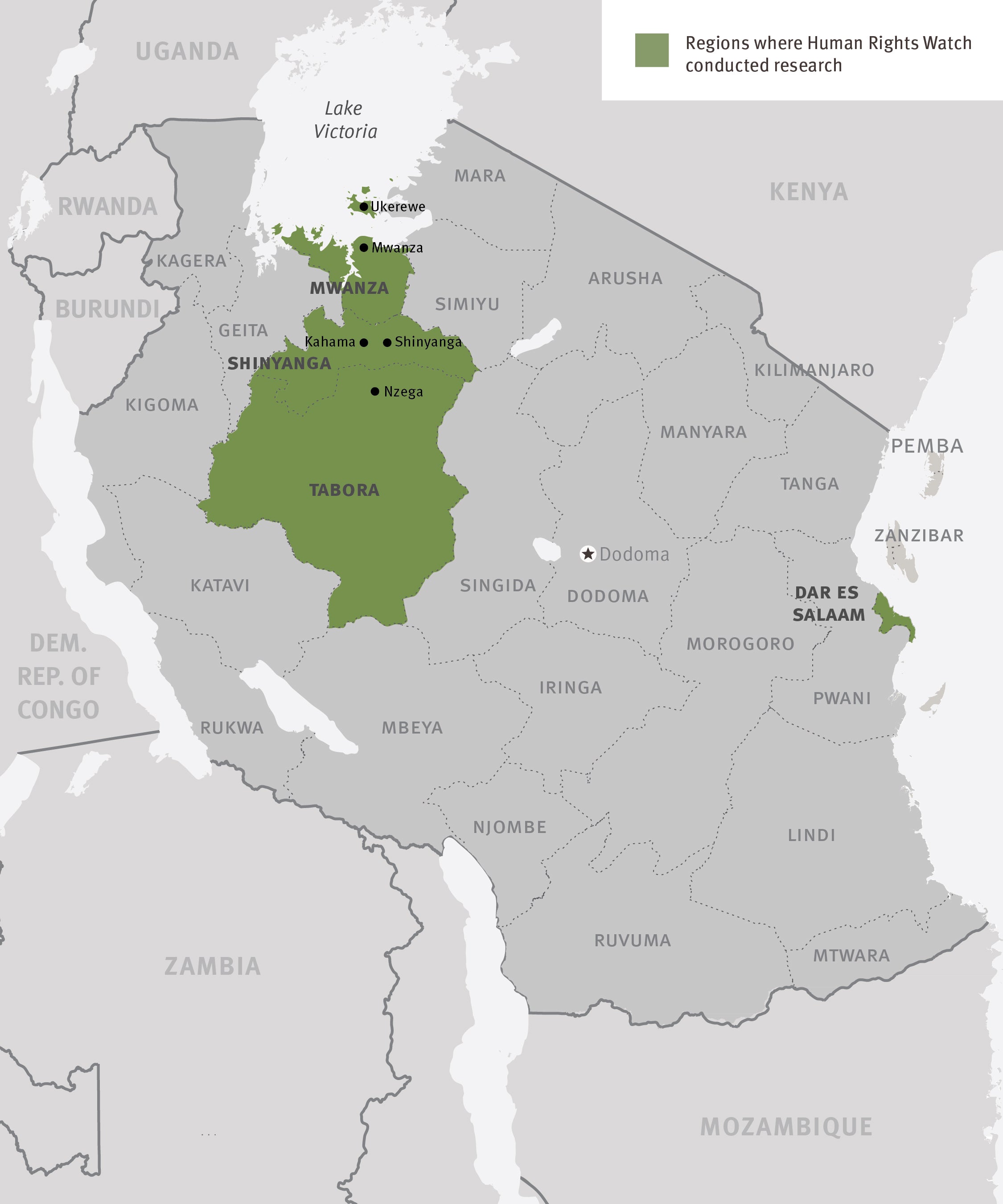 Map of Tanzania
