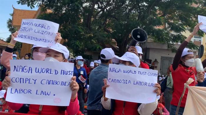 NagaWorld Casino workers on strike 