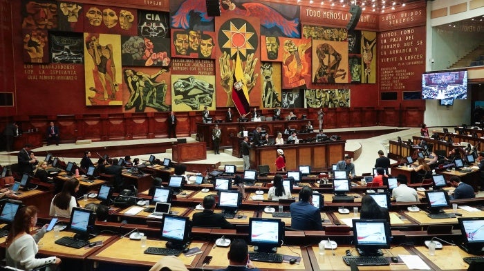 Ecuador's National Assembly in Quito on October 23, 2024. 