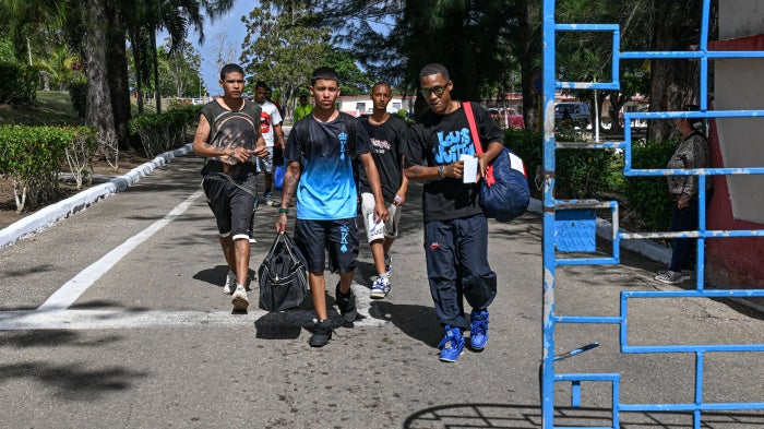 Inmates walk free from La Lima prison in Havana on April 3, 2026.