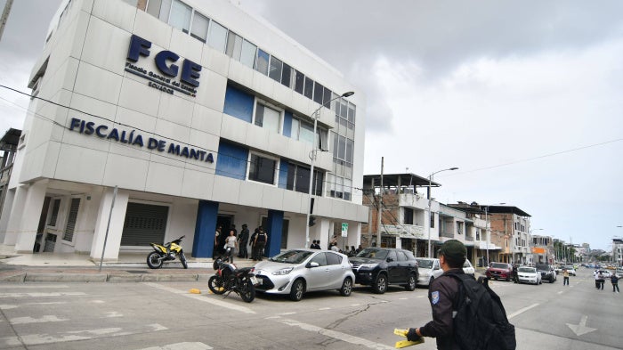 Offices of the Attorney General’s Office in Manta, Ecuador, January 29, 2024.