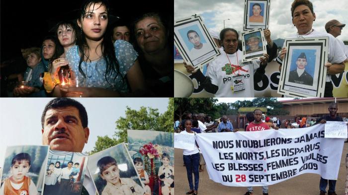 Georgians hold candles during a remembrance ceremony in Gori, west of Georgia’s capital, Tbilisi, a year after the August 2008 war between Georgia and Russia over the breakaway region of South Ossetia. 