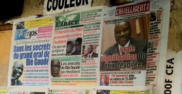 newsstand in Abidjan