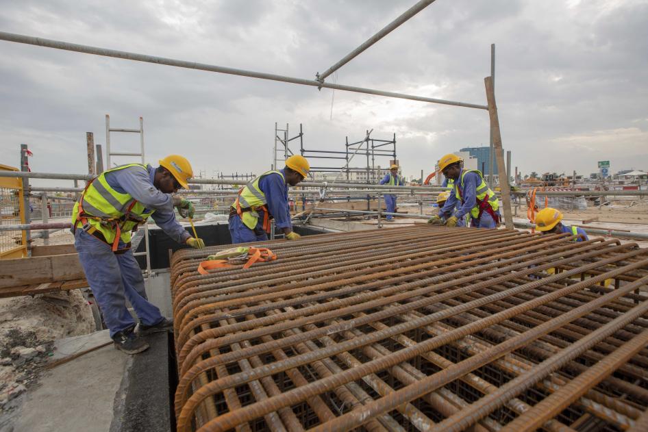 Construction workers on a job site