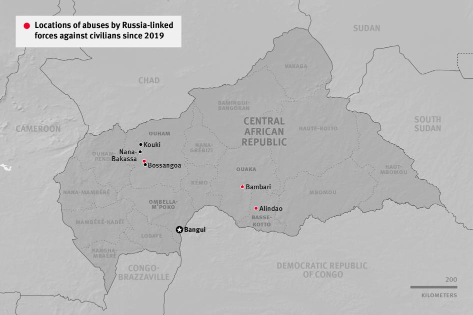 Map of the Central African Republic