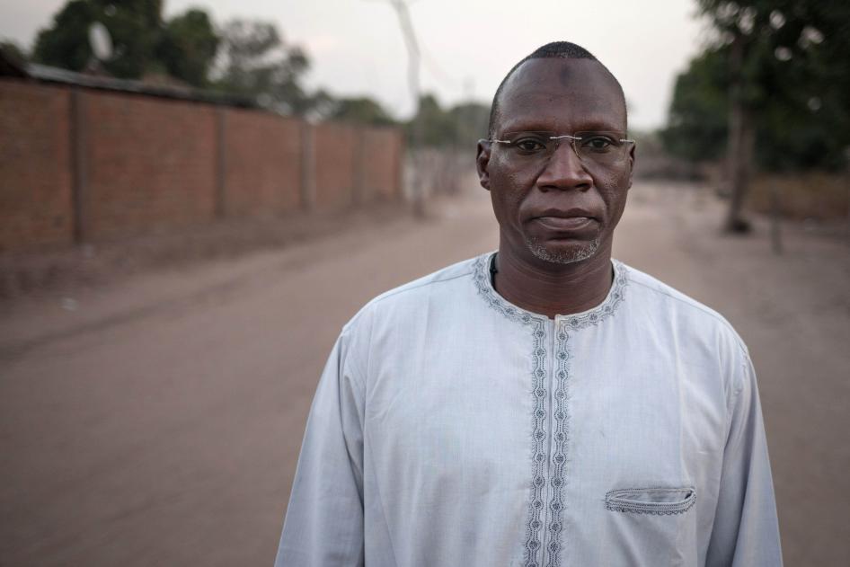 Noureddine Adam, the chief of the FPRC, the main Central African armed group, poses in Birao, northern Central African Republic, on December 20, 2017.