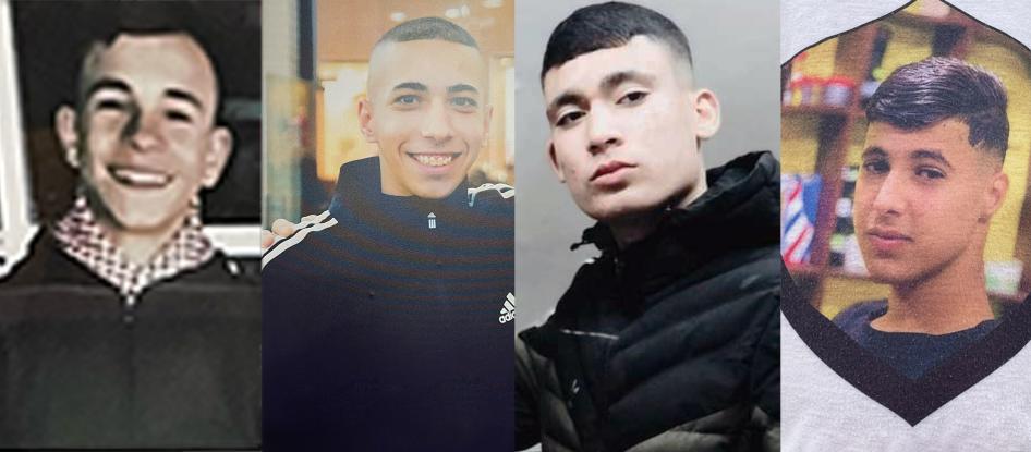  Left to Right, Adam Ayyad, Wadea Abu Ramuz, Mahmoud al-Sadi, and Mohammed al-Sleem.
