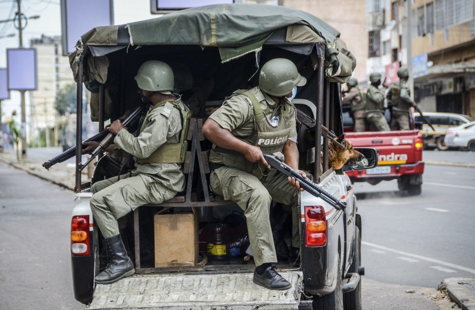 Police deploy amid opposition protests in Maputo, Mozambique