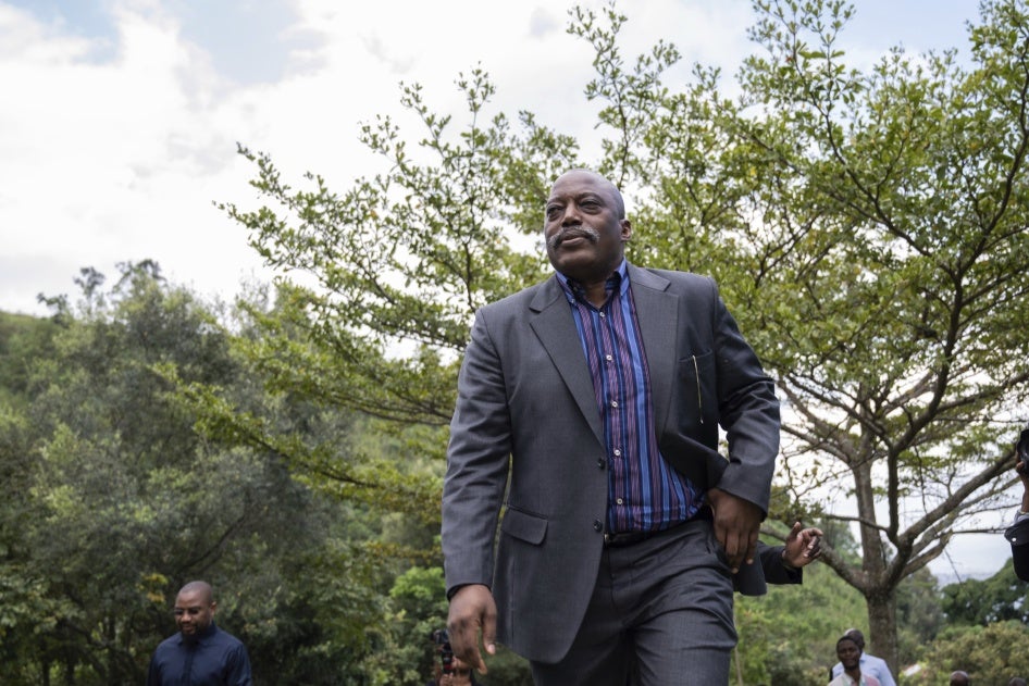 L'ex-président de la République démocratique du Congo Joseph Kabila arrive à Goma, le 29 mai 2025.