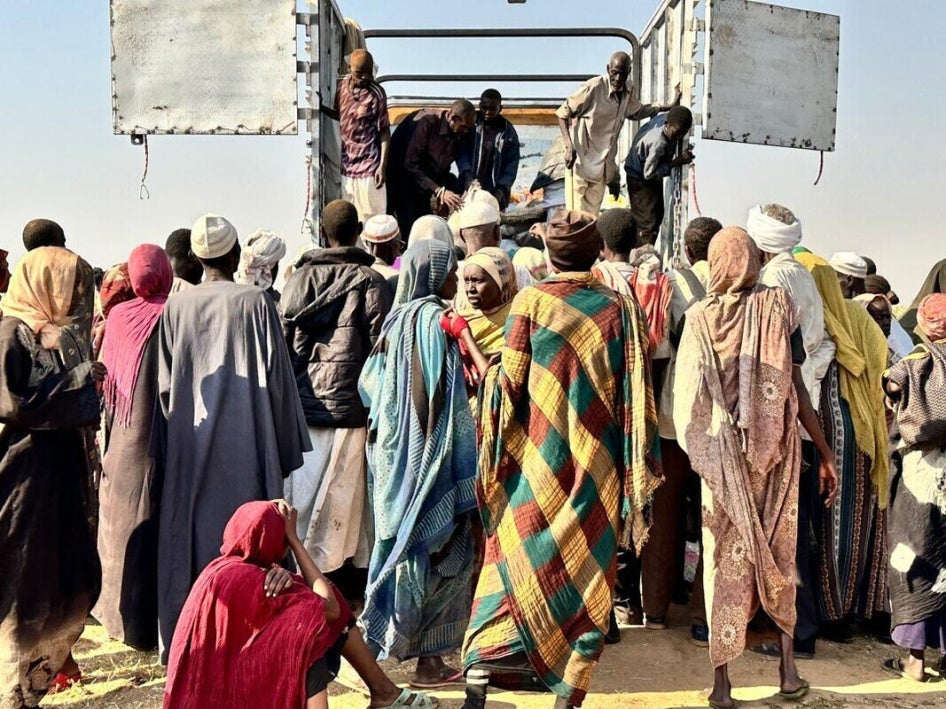 Displaced families from El-Fasher 