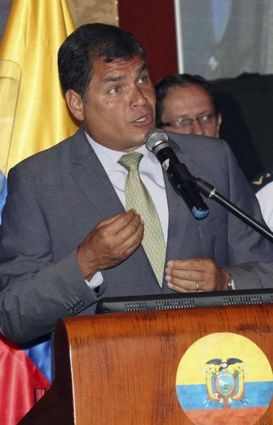 Correa speaks on Human Rights at Inter-American Convention on Human Rights in Guayaquil