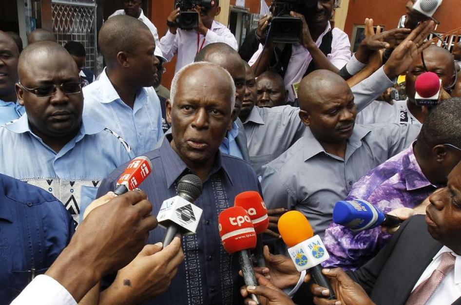 O presidente de Angola, José Eduardo dos Santos