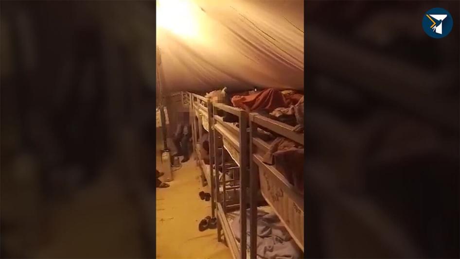 Палаточный блок для принудительного карантина на коронавирус в Туркменистане.
